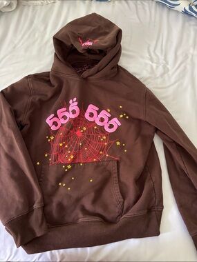 Brown 555 Graphic Hoodie - Sp5der